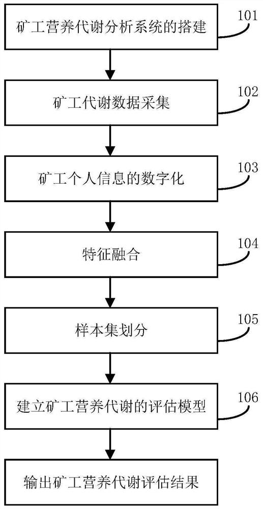 Miner nutrition metabolism evaluation method and system based on random forest and word2vec