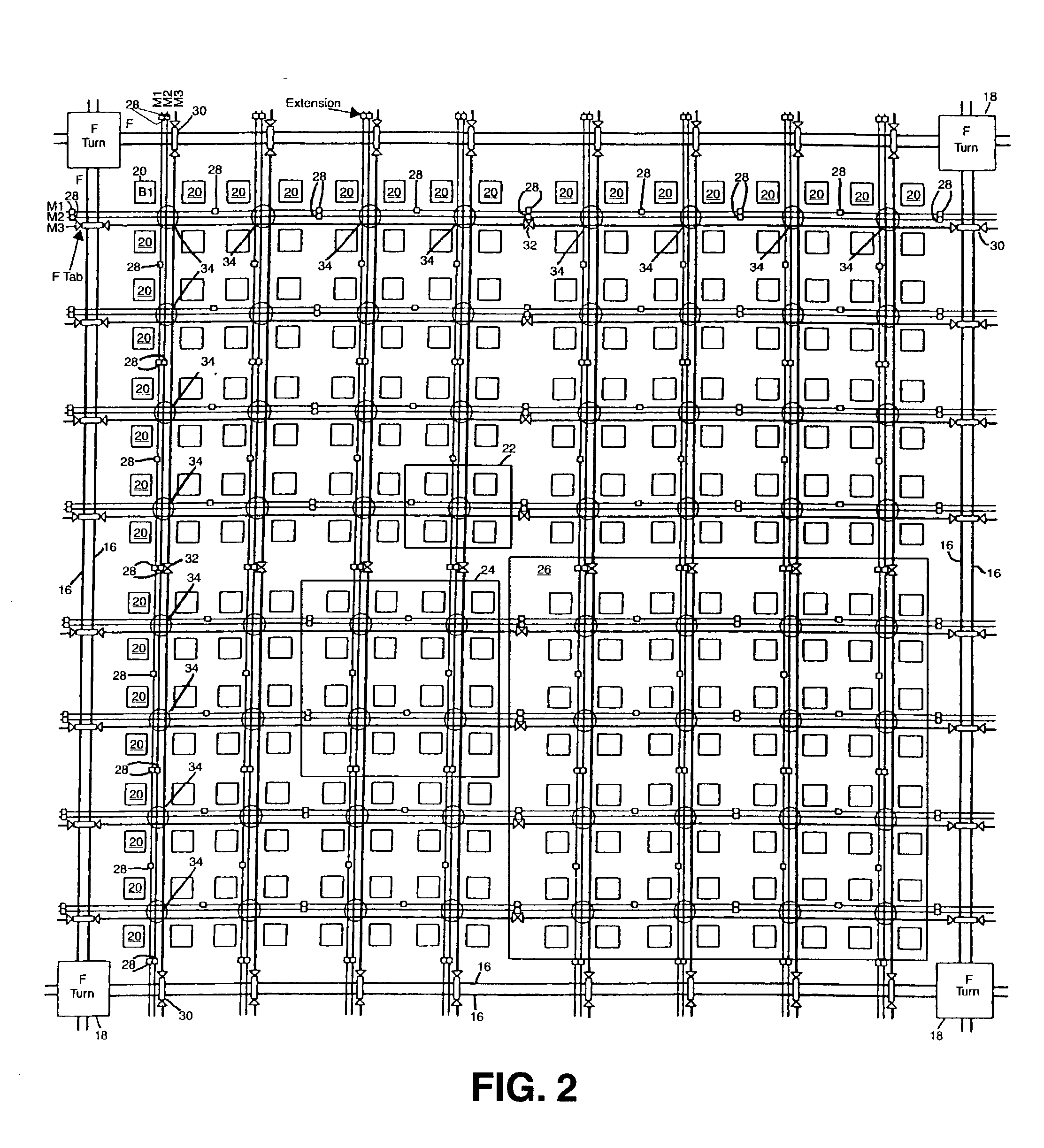 Block level routing architecture in a field programmable gate array