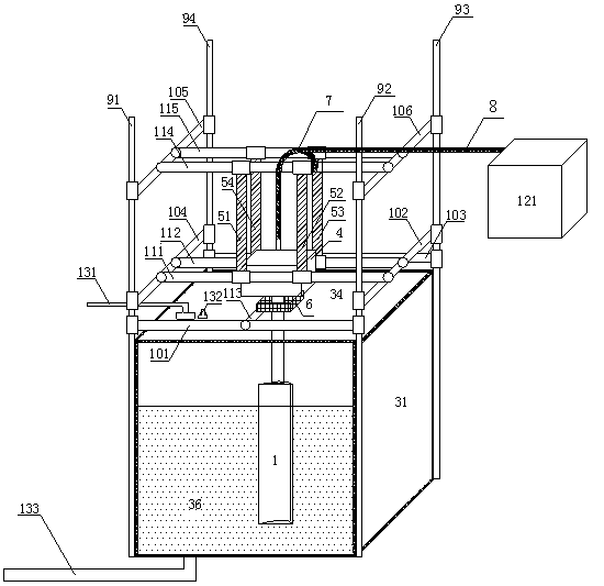 A simulation experimental device and experimental method for hammer penetration of open pipe piles