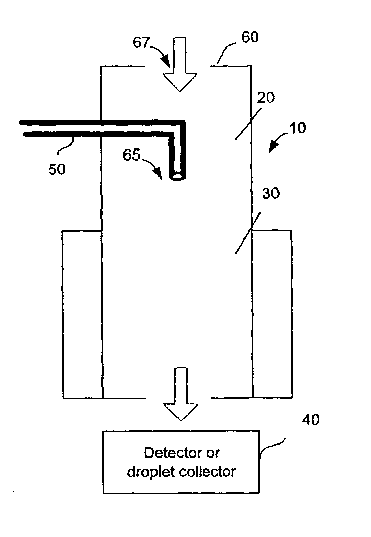 Continuous, laminar flow water-based particle condensation device and method
