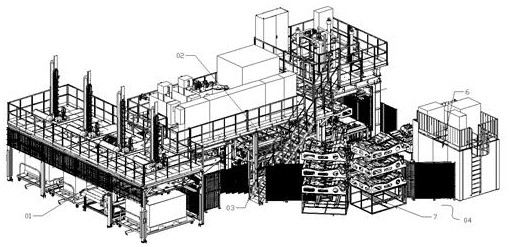 Carpet forming production line