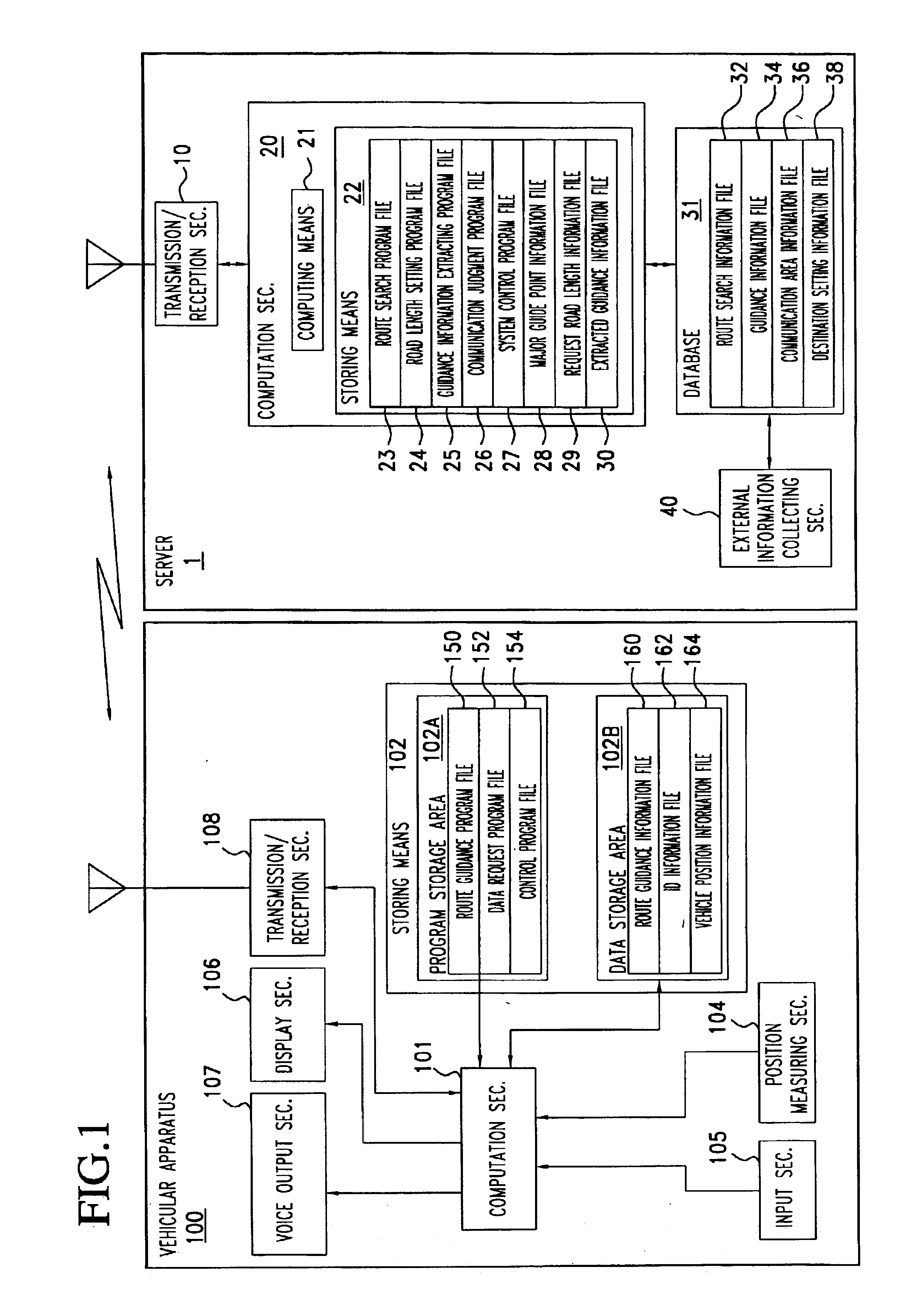 Route guidance system, information delivery center, and vehicular route guidance apparatus