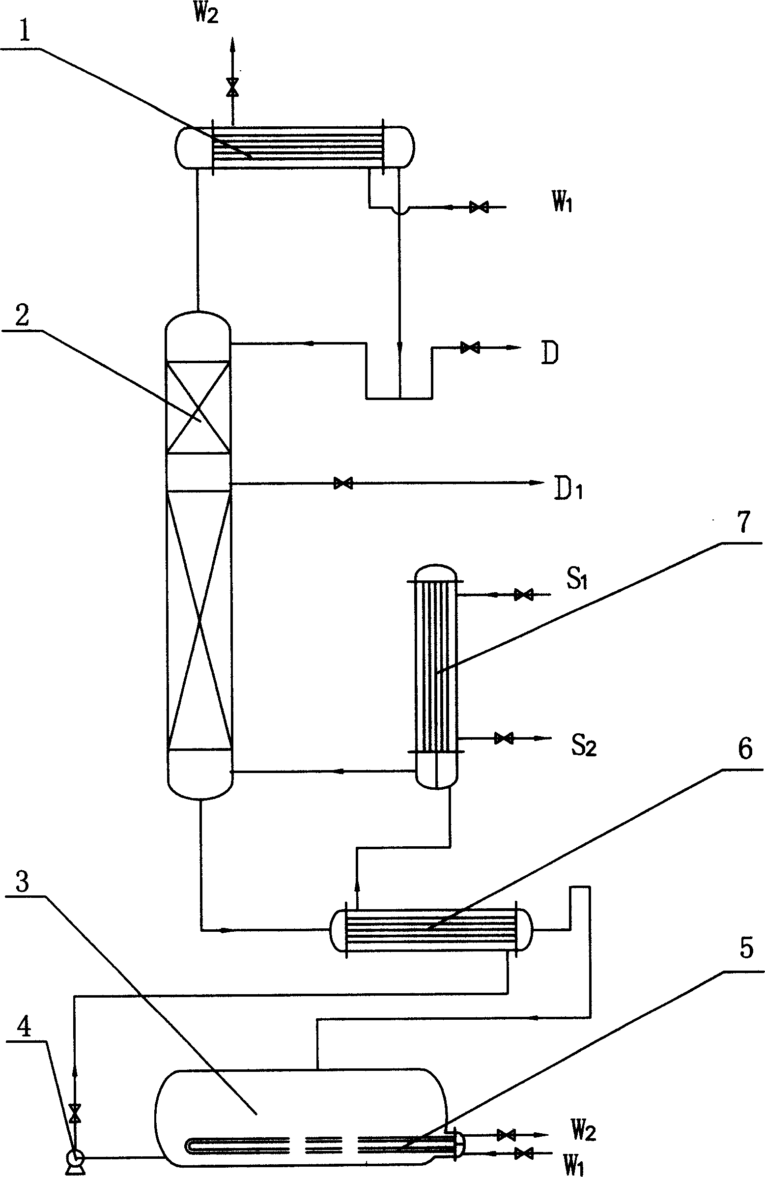 Thermosensitive material intermittent rectifying process having side material output and tower kettle cold material storage