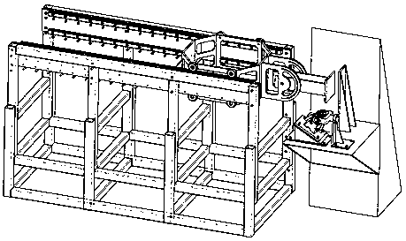 The impact test device and method of the falling mechanism of the front subframe of the automobile