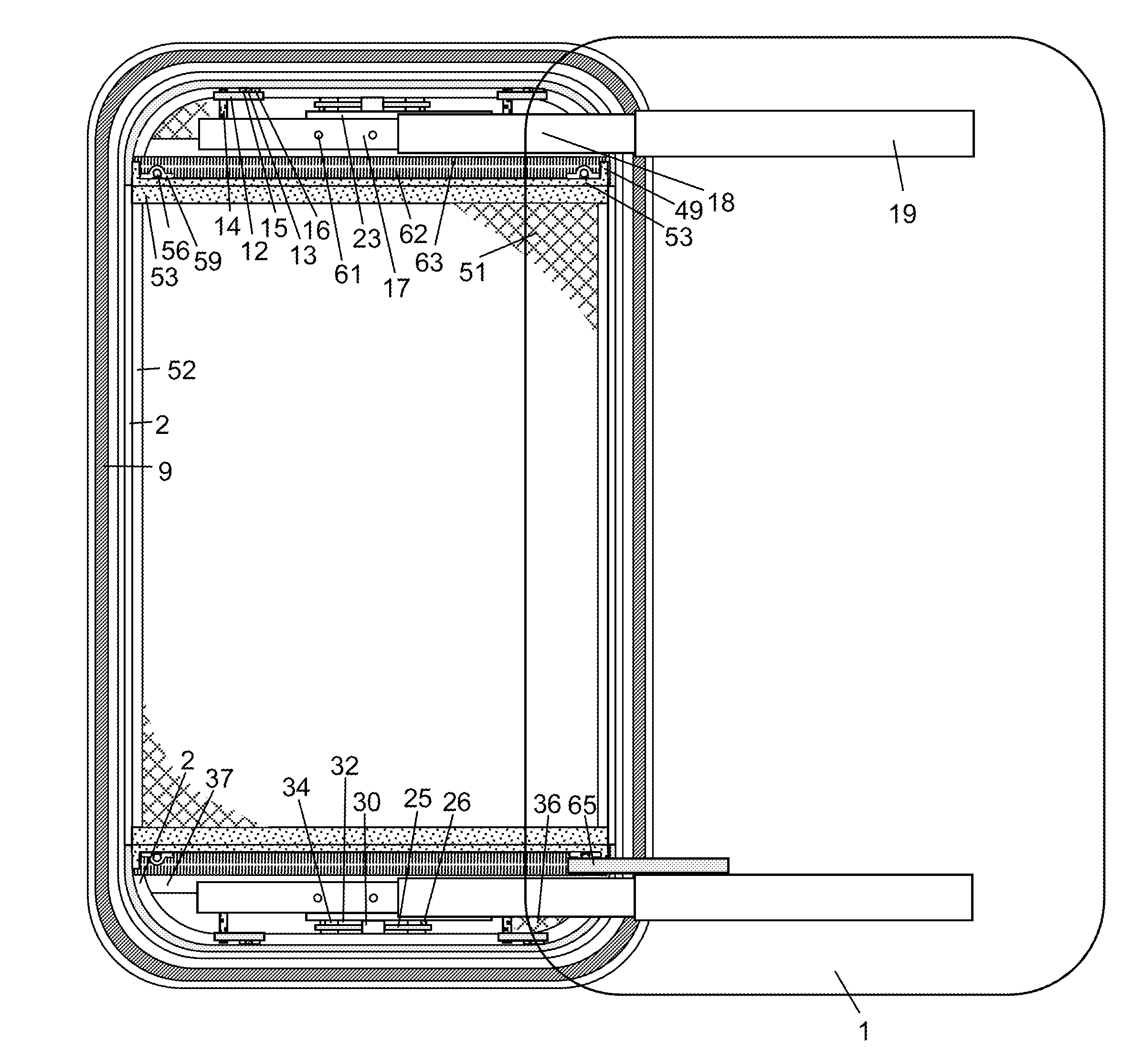 Hardware for opening a frameless window into laterally displaced parallel positions