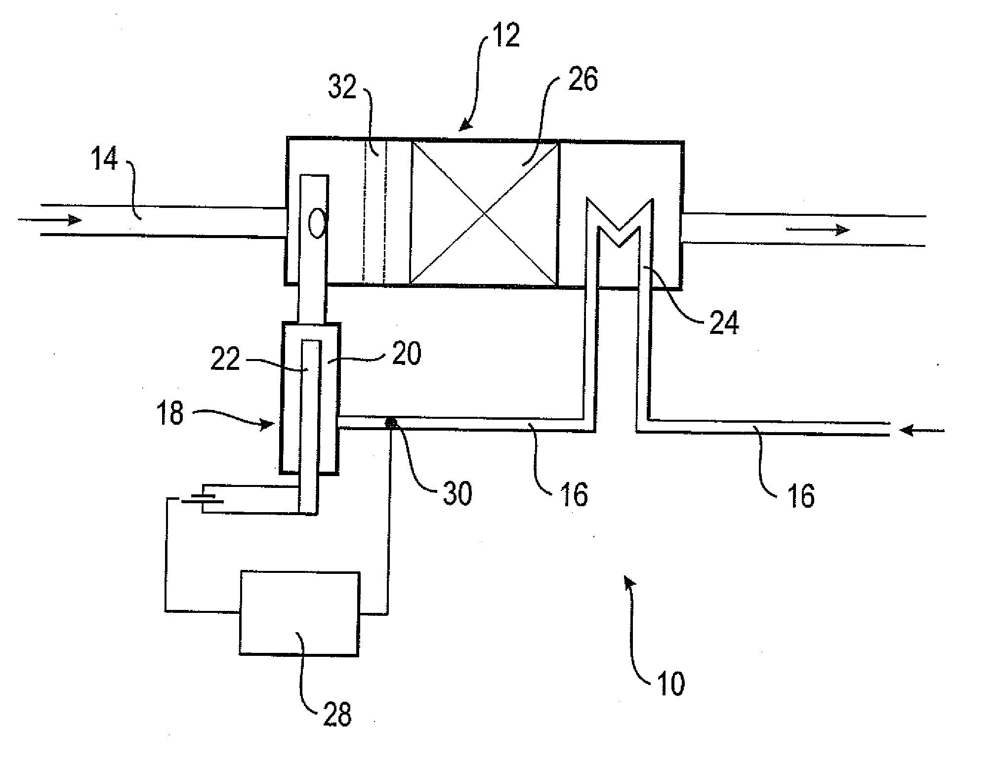 Assembly for producing a hydrogenous gas