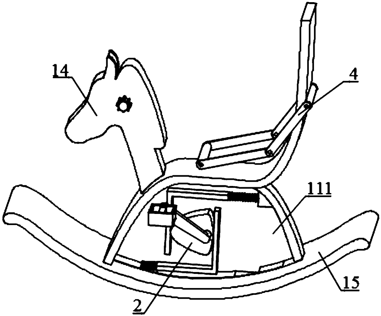 Body-building type rocking horse