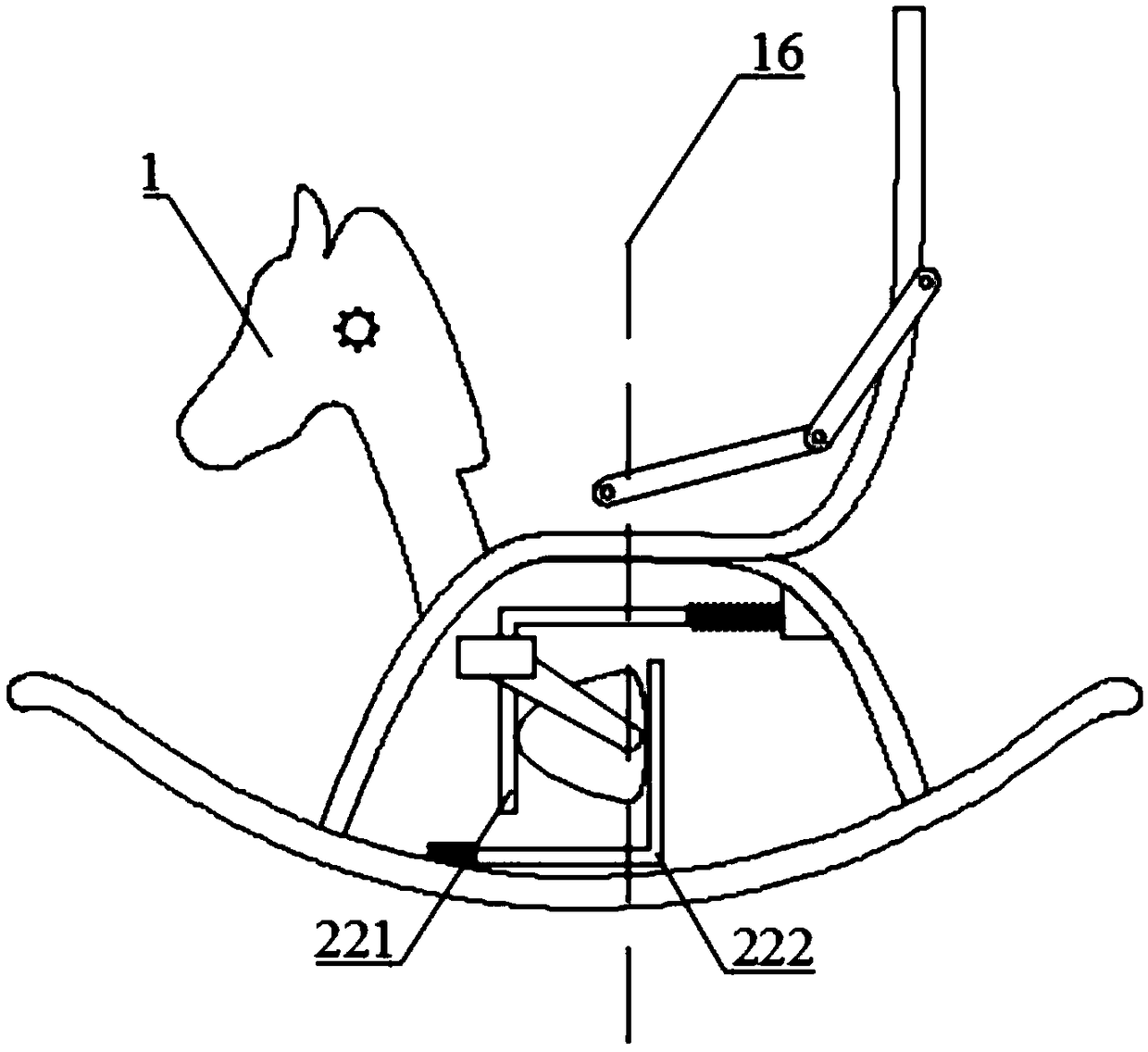 Body-building type rocking horse