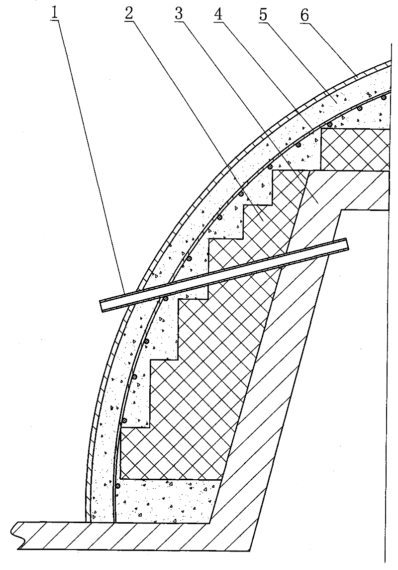 Construction method of hyperboloidal concrete structure of coal tower storage bunker incline wall