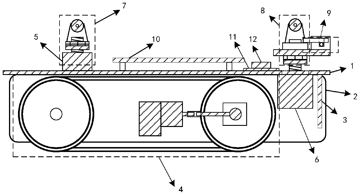 Crawling driving system of artillery barrel robot