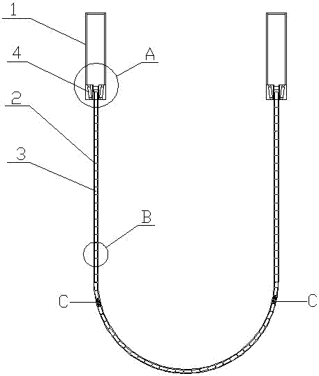 Knotting preventing skipping rope