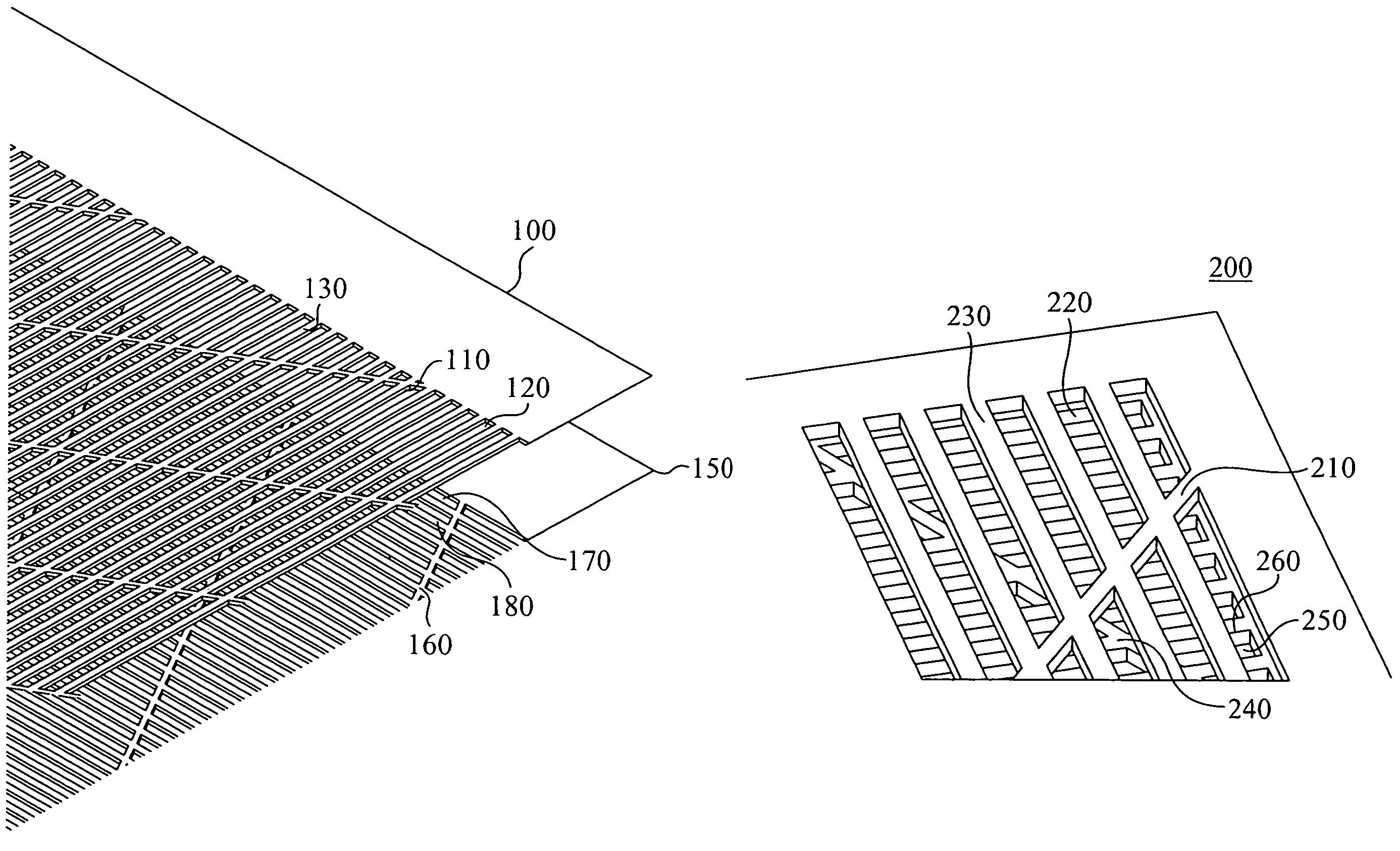 Method of fabricating high surface to volume ratio structures and their integration in microheat exchangers for liquid cooling system