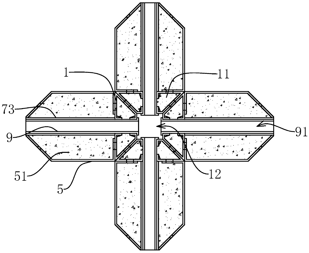 A steel structure node and its assembly method