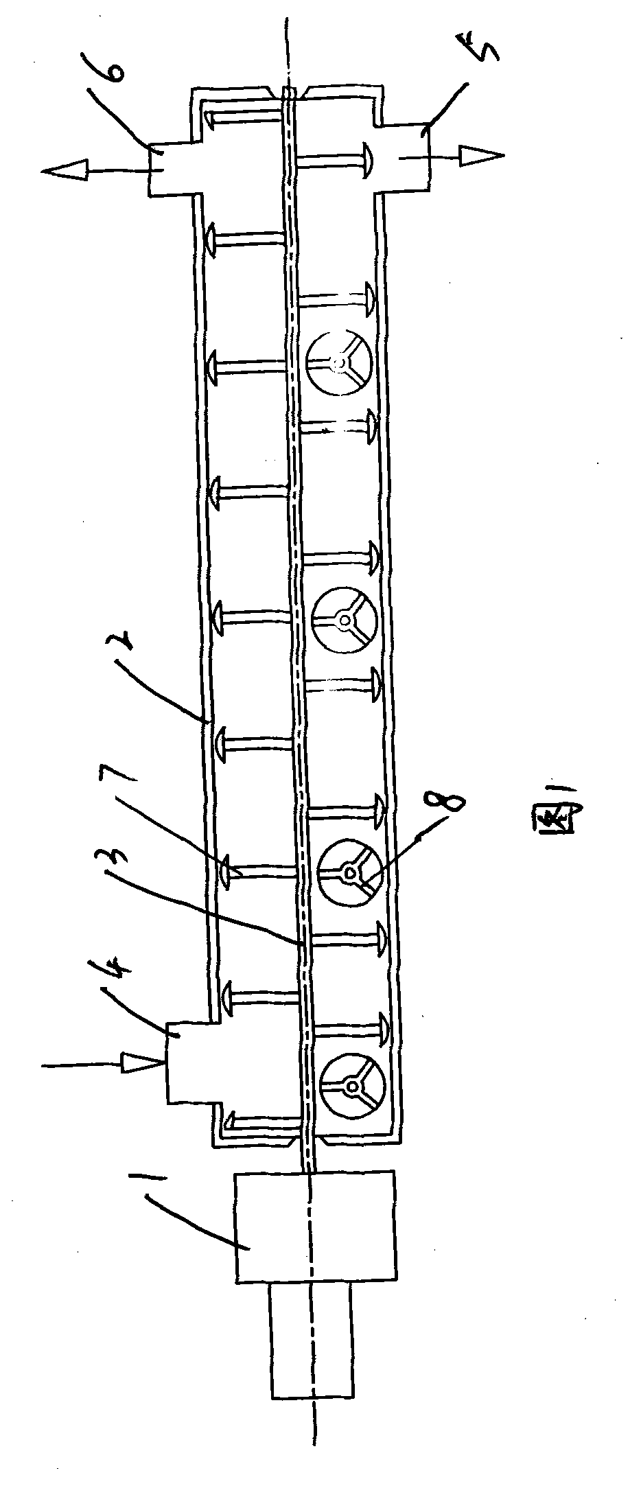 Industrial method and polycondensation reactor for continuously preparing poly-p-phenylene terephthamide resin with high viscosity