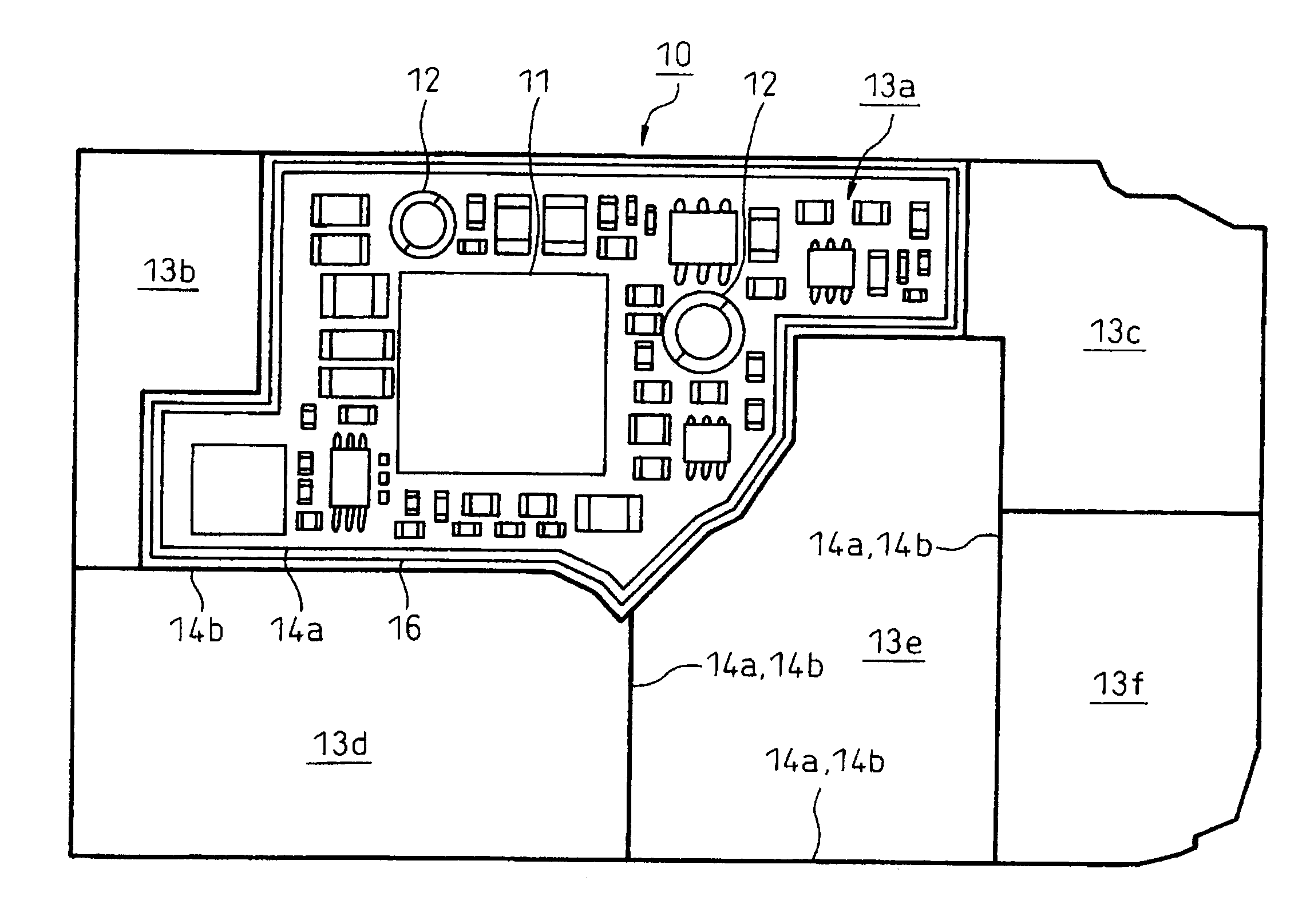 Inductor built-in wiring board having shield function