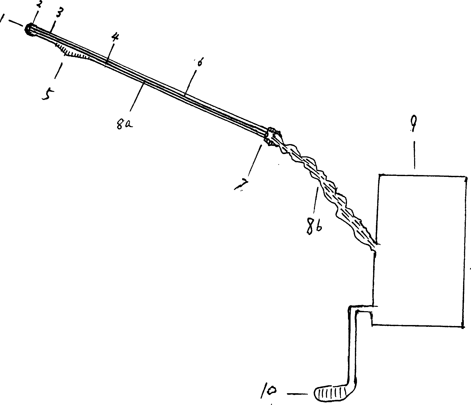 Laser small needle knife for anus and intestines