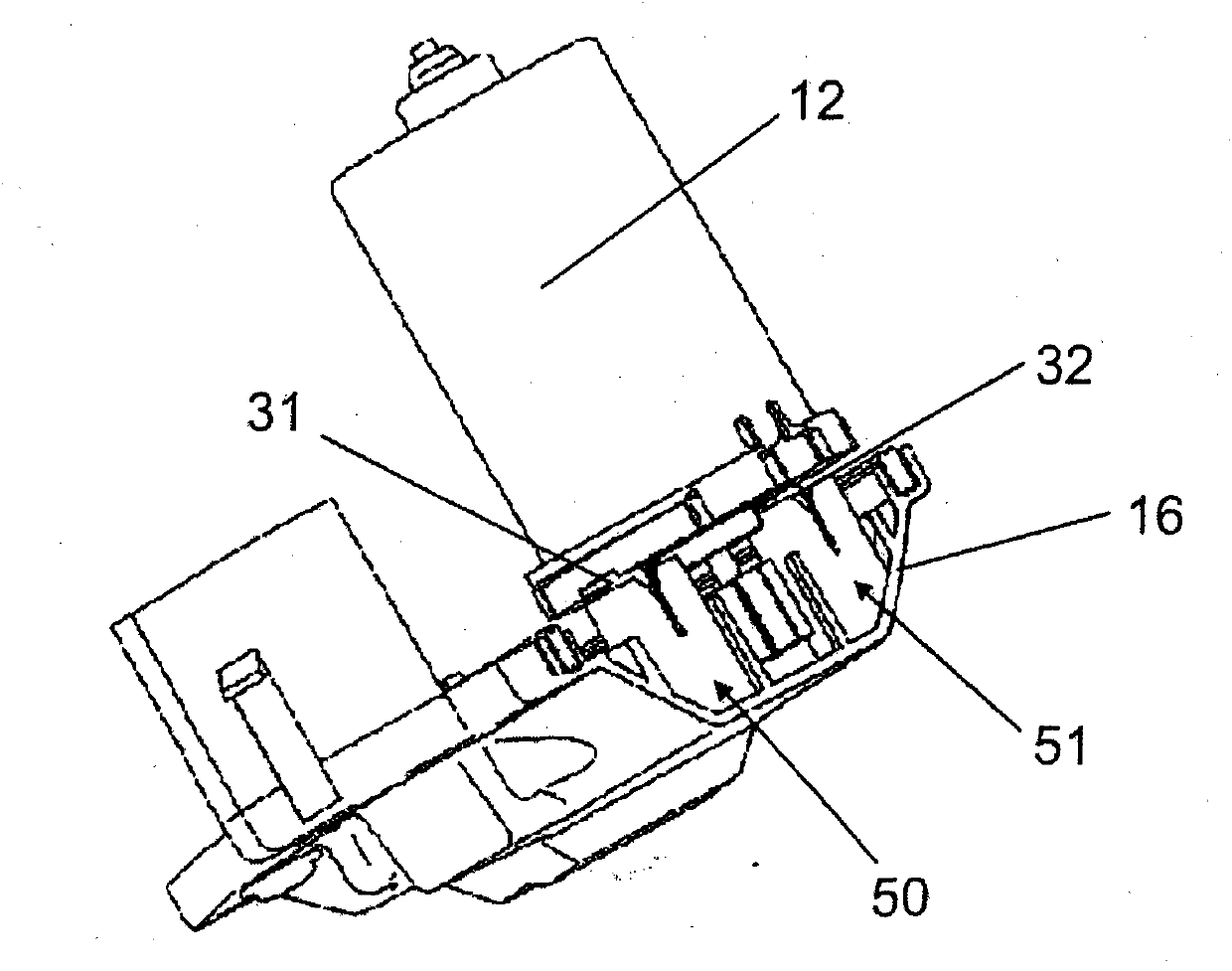 Electrical internal combustion engine actuating arrangement