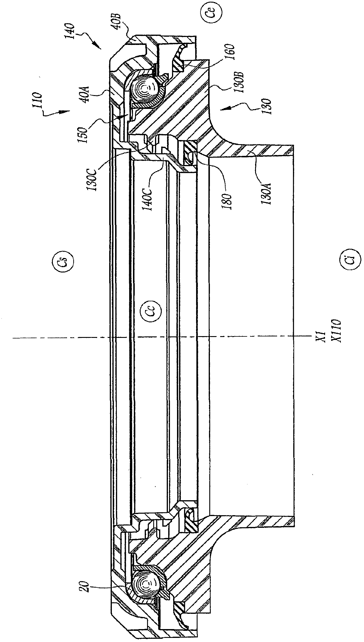 Method for manufacturing a suspension bearing device and strut comprising such a device