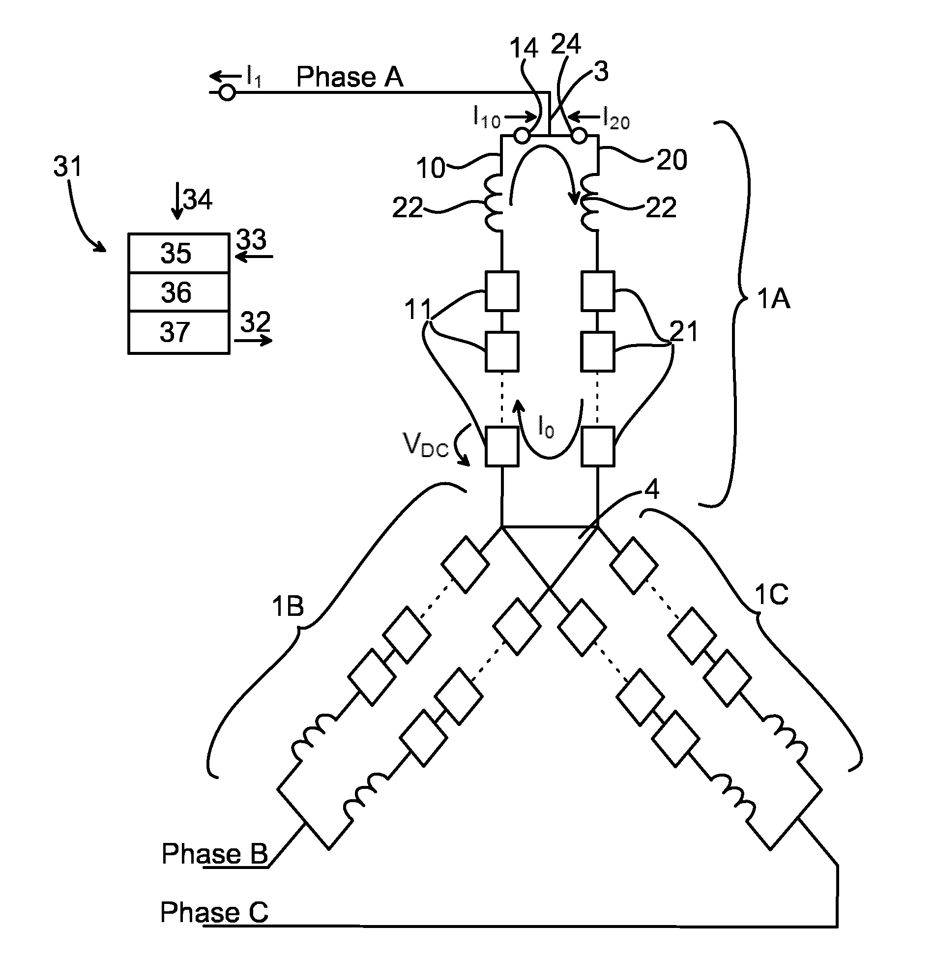 Multilevel Converter And A Method For Controlling Multilevel Converter Including Balancing Cell Voltages