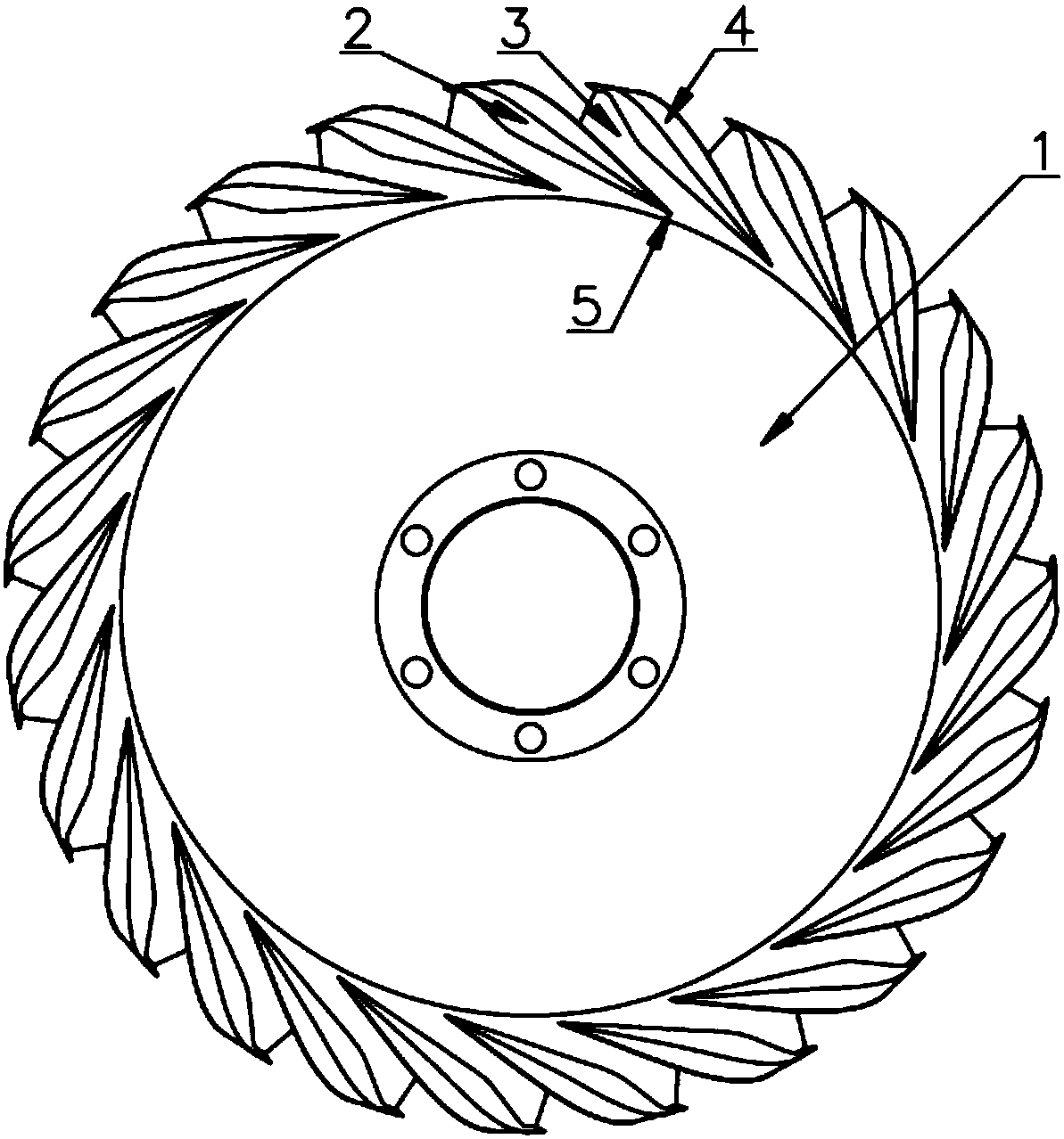 Centrifugal compressor diffusor structure with blades being integrated with case and hub