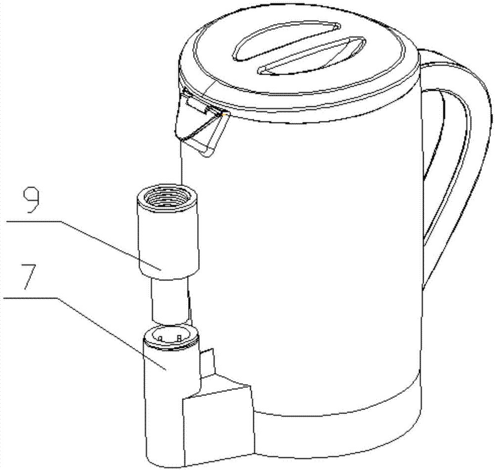 Movable water purifying cup for water tap