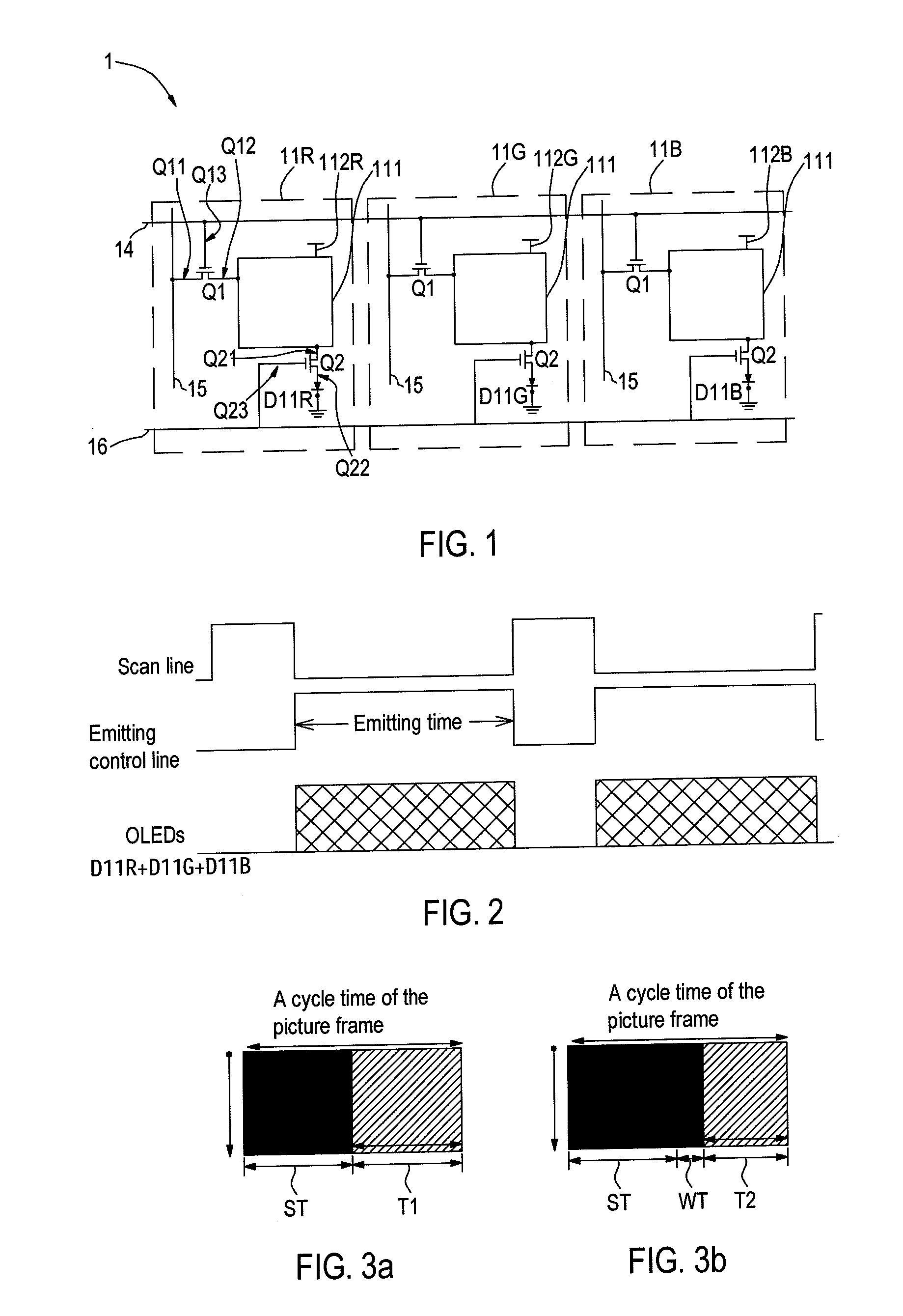 Method and device for driving an OLED panel