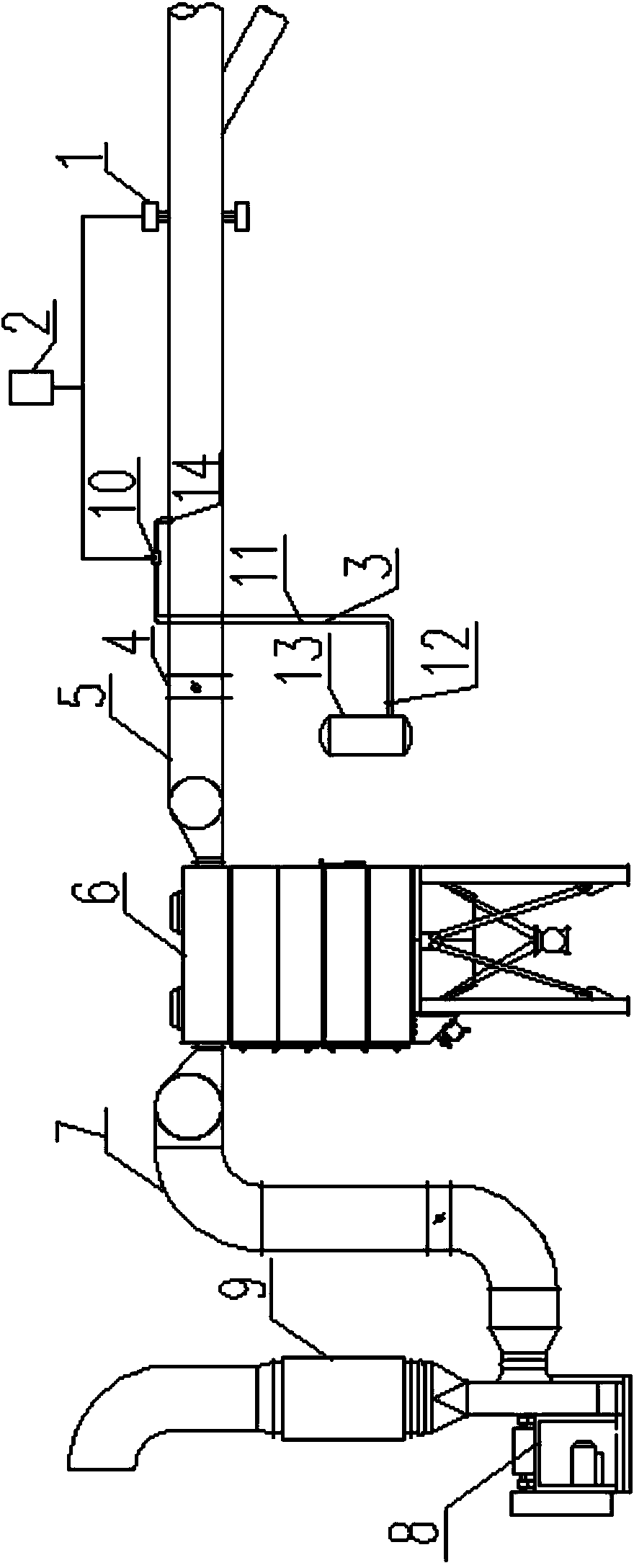 Flat-bag dust remover device and fireproofing process thereof