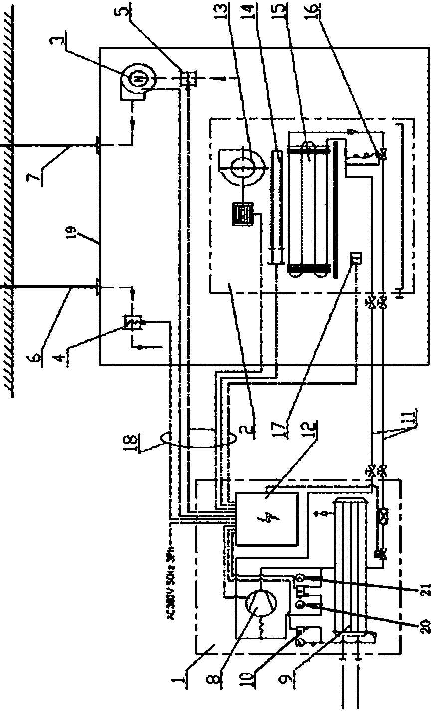 Control method of air supply explosion-proof marine air conditioning system