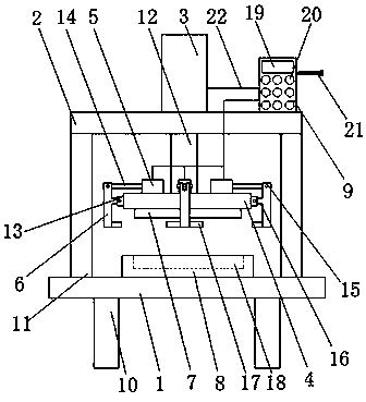 Workpiece stamping device with clamping function