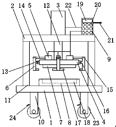 Workpiece stamping device with clamping function