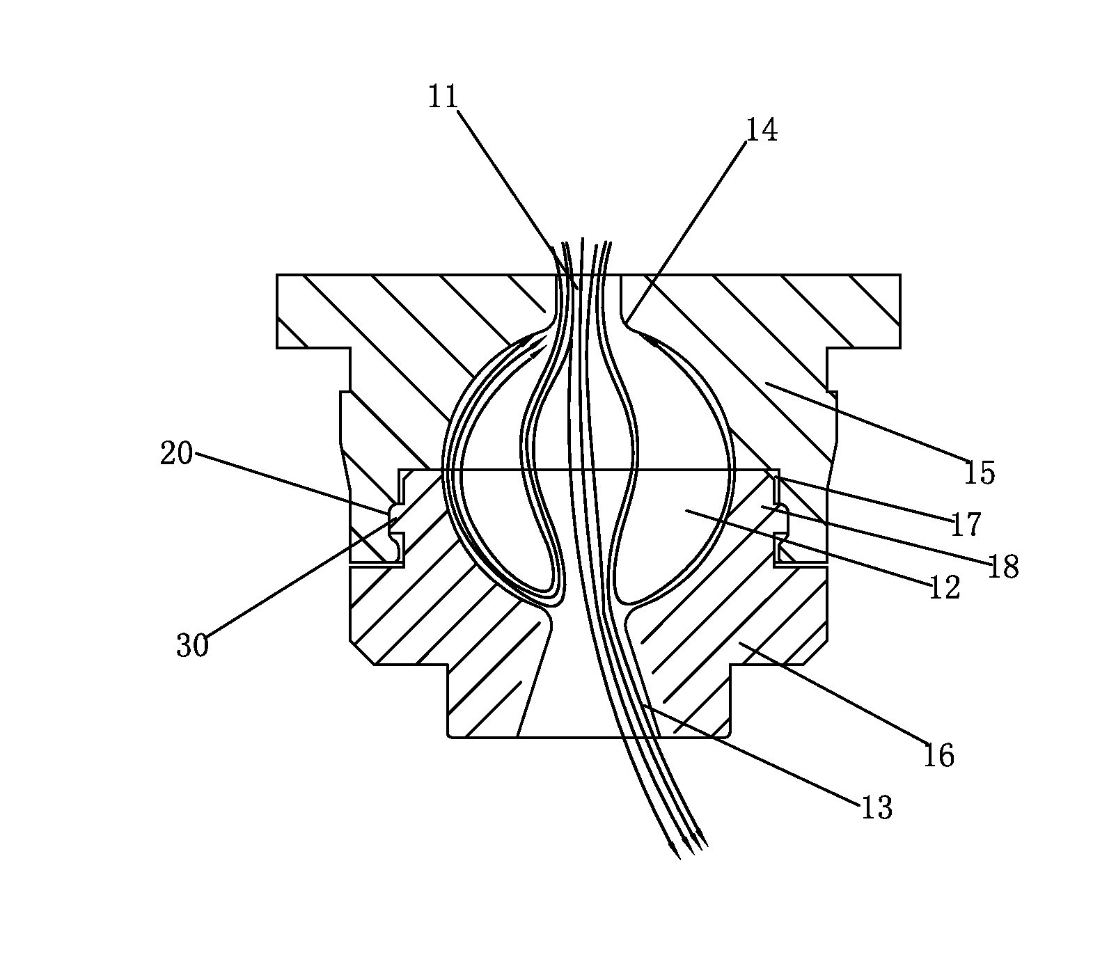 Showerhead with oscillating water