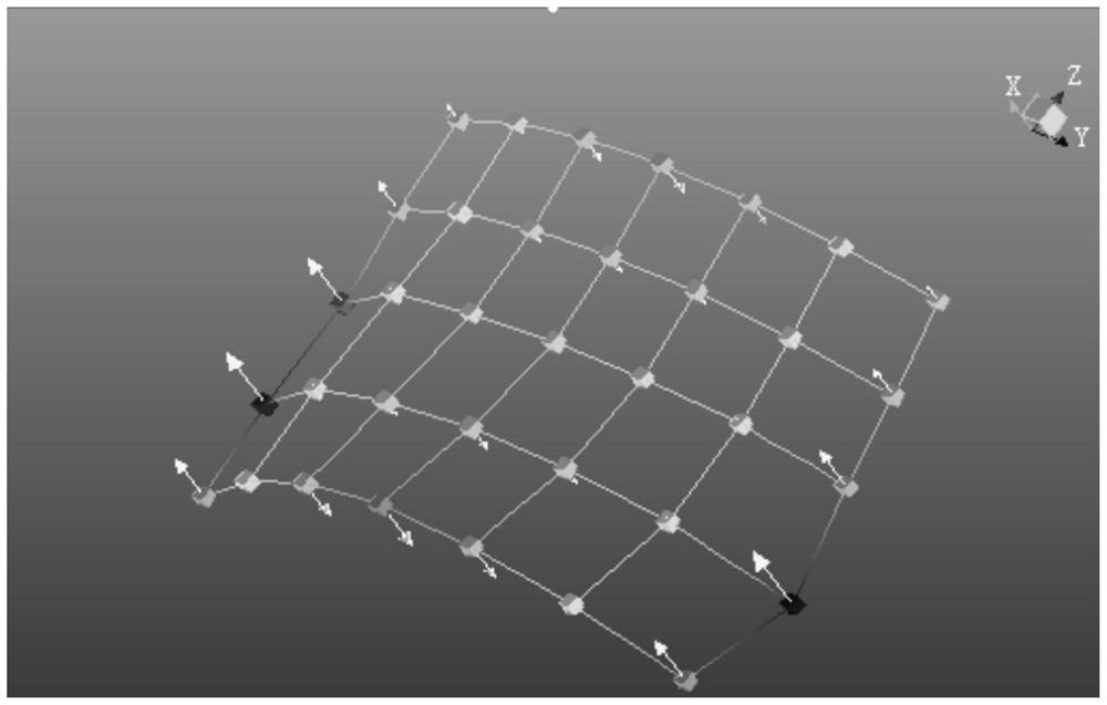 Method for solving material elastic modulus parameter based on least square method