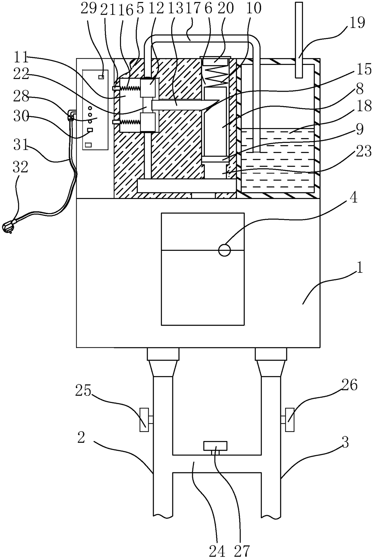 Circuit breaker automatic exhaust alarm device