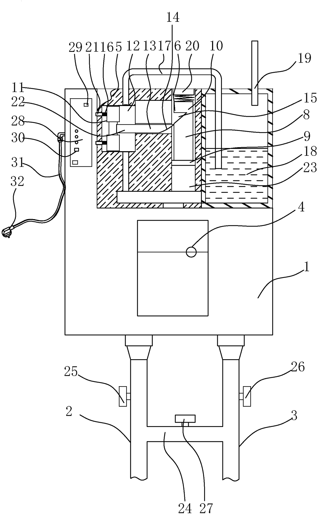 Circuit breaker automatic exhaust alarm device