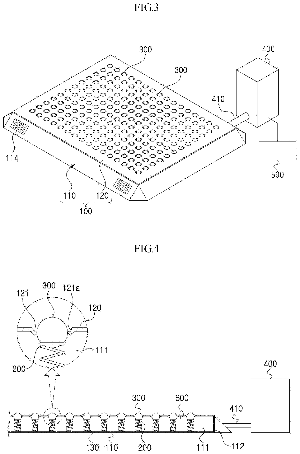 Dust suction device utilizing beads