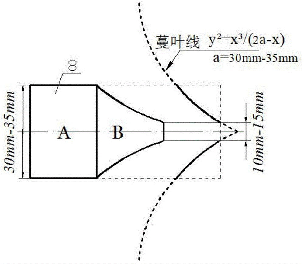 Cissoid line type low-frequency ultrasonic three-time atomizing spray head