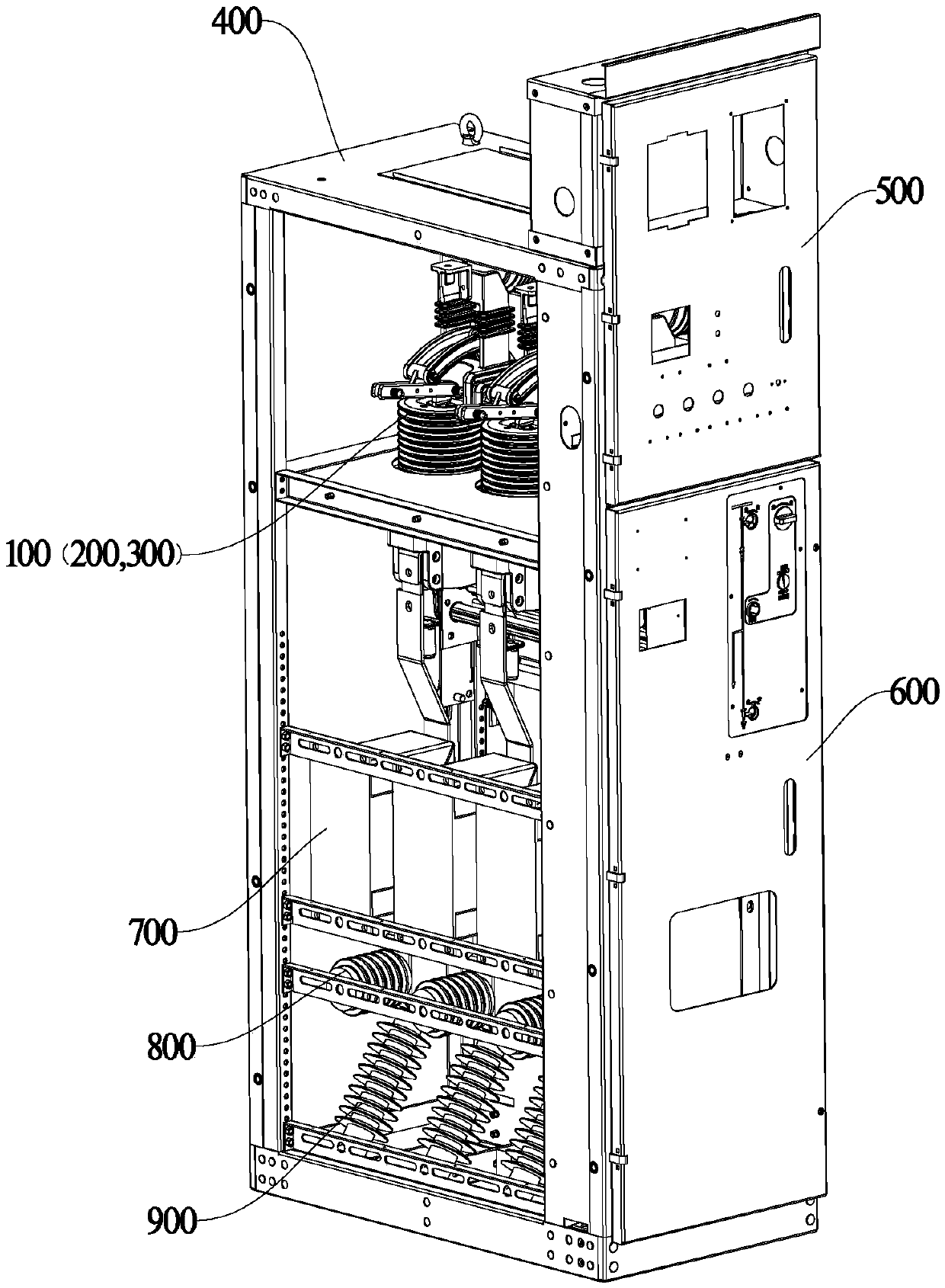 Integrated circuit breaker and switch cabinet