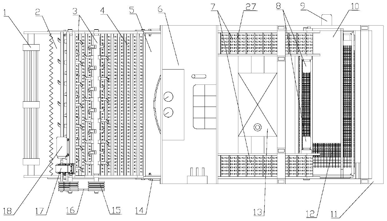 Wheeled rhizoma corydalis harvester with symmetric transmission characteristics