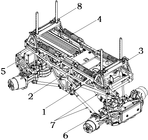 Adjustable electric agricultural vehicle chassis
