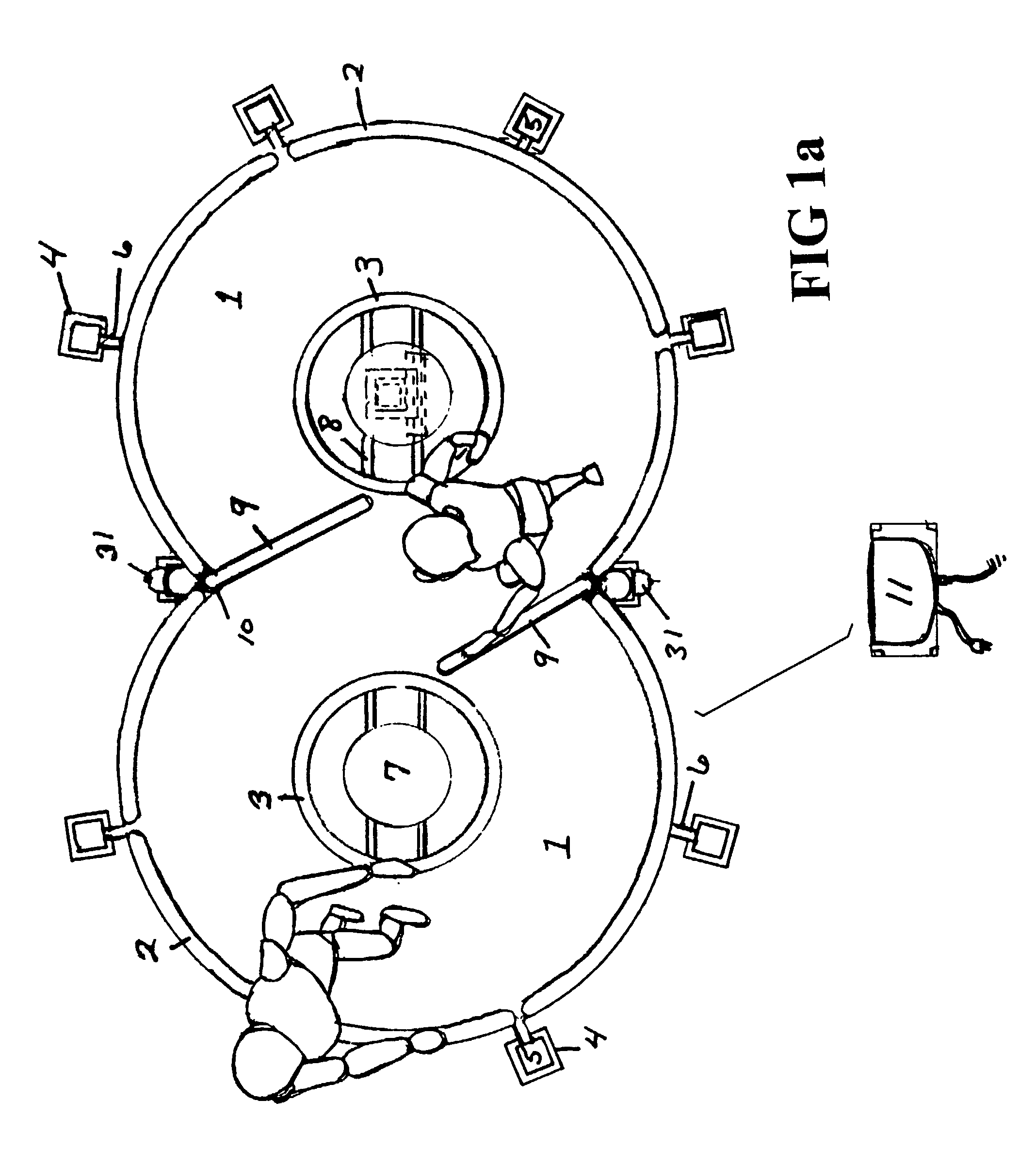 "Figure-eight" track, apparatus and method for sensory-motor exercise