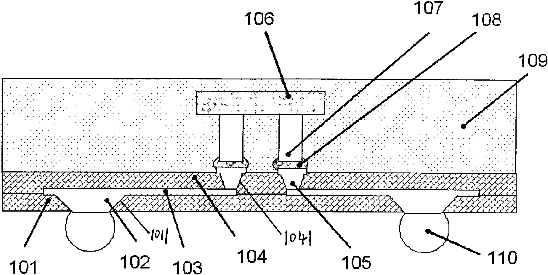 Wafer level fan-out chip packaging structure