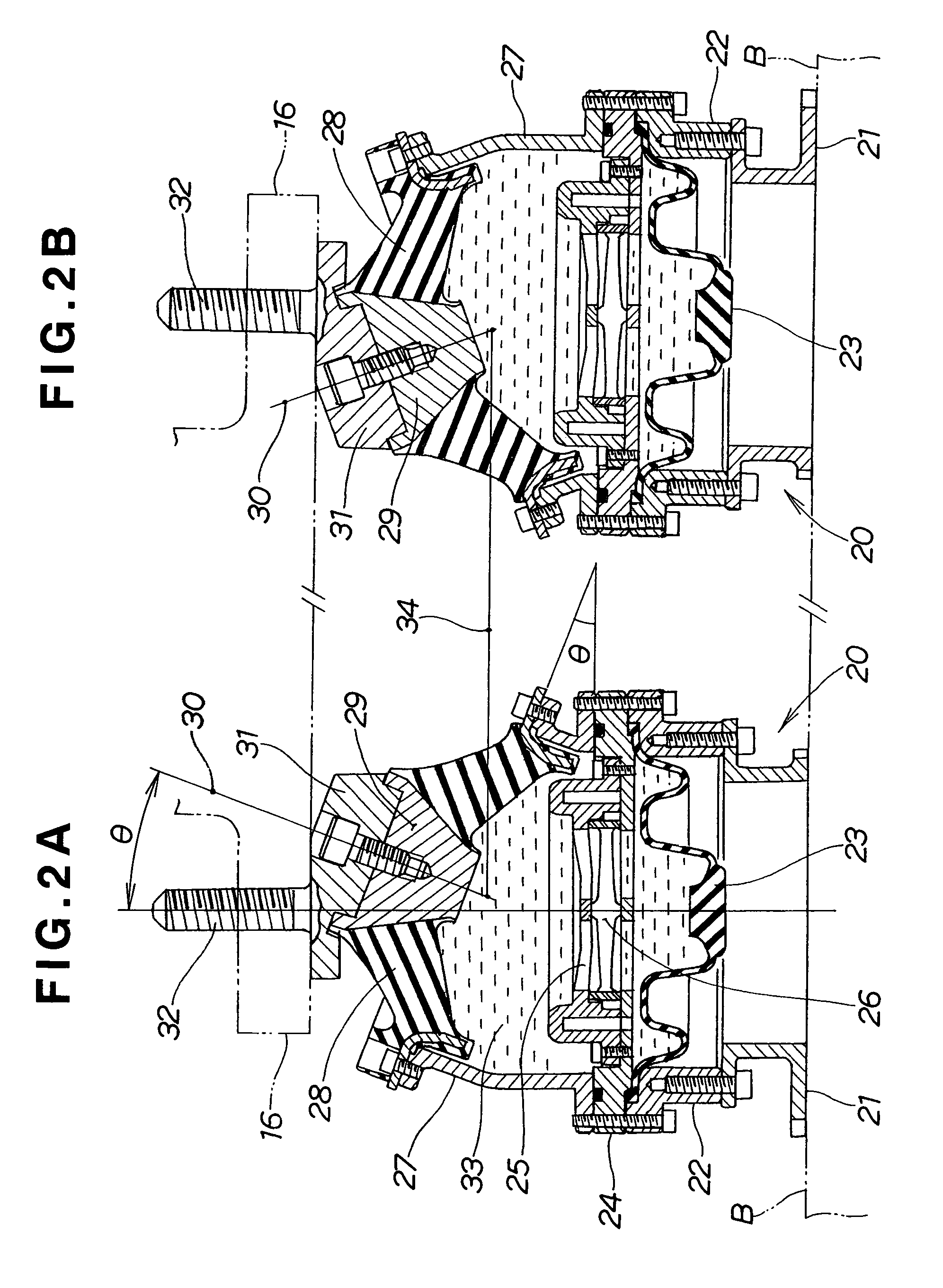 Support structure for transversal engine