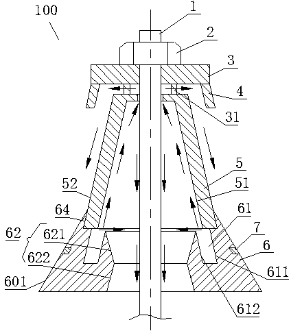 Cleaning device for anti-pollution flashover porcelain insulator of electrostatic dust collector