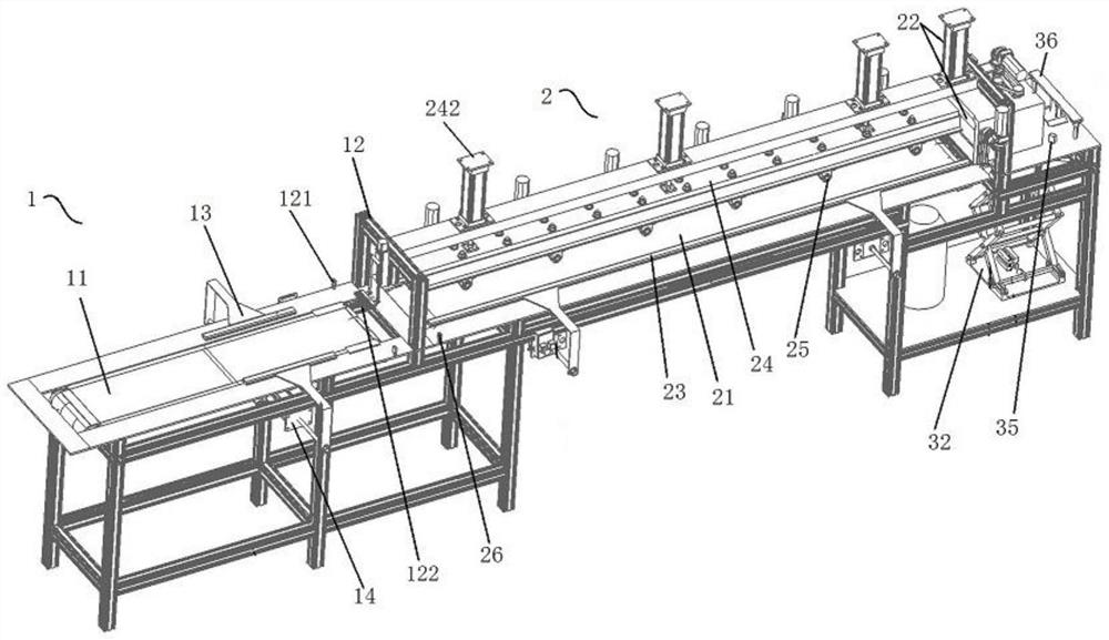 Pressing device for multi-size automatic fixed-distance forming wood finger joint machine