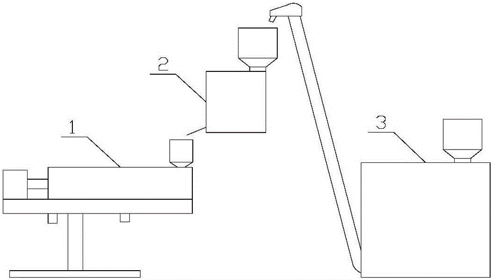 High-efficiency combining device for producing capsules