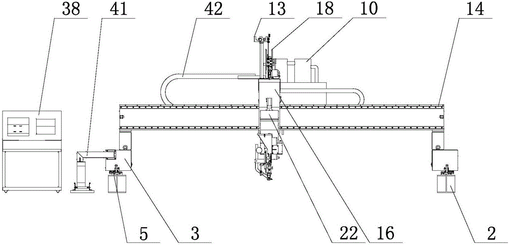 Special gantry type numerical control jointed board welding machine