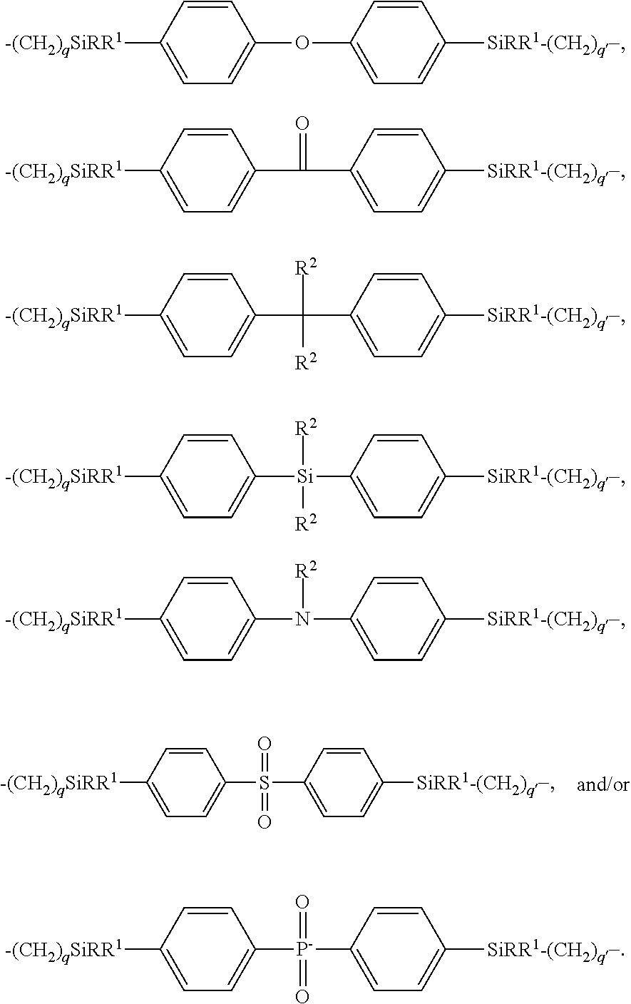 Bridged silicone resin, film, electronic device and related methods