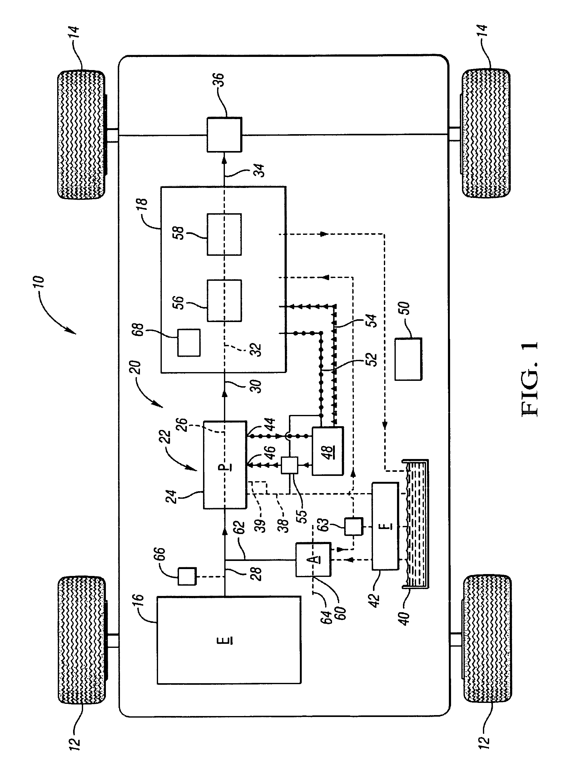 On-demand hydraulic pump for a transmission and method of operation