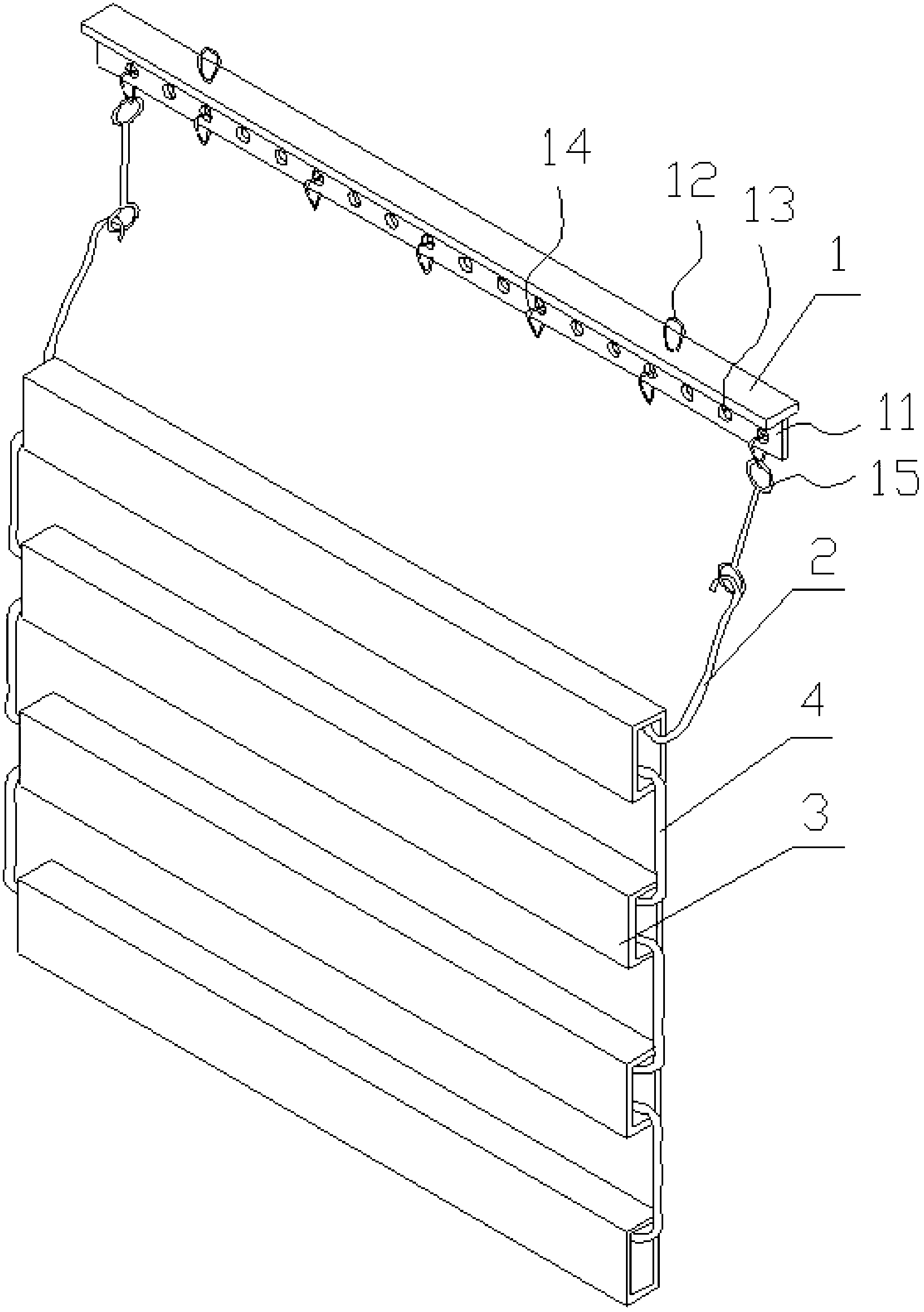 Aluminum section hanging device