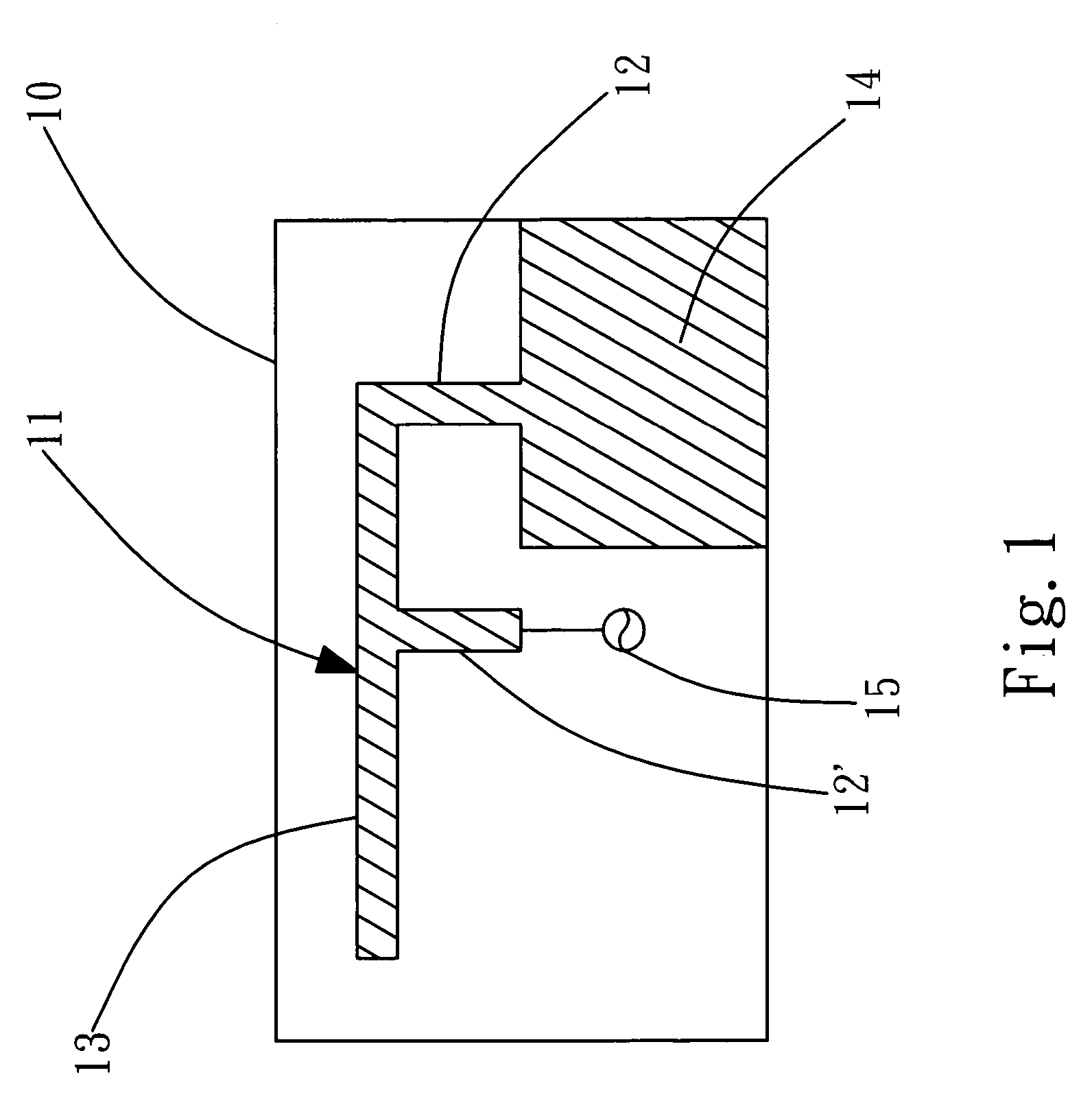 Structure for inverted F plane antenna